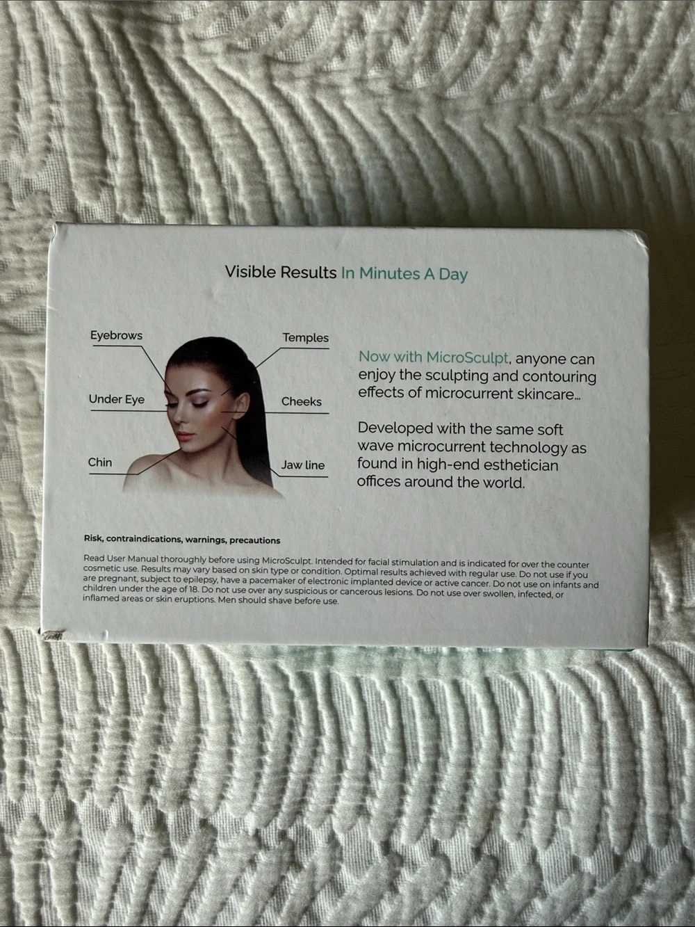 MicroSculpt Microcurrent Facial Sculpting Device - White/Teal